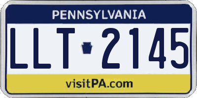 PA license plate LLT2145