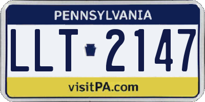 PA license plate LLT2147