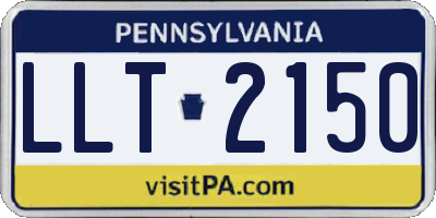 PA license plate LLT2150