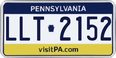 PA license plate LLT2152
