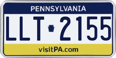 PA license plate LLT2155