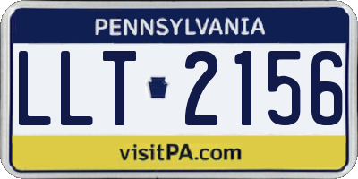 PA license plate LLT2156