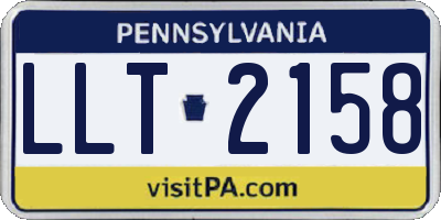 PA license plate LLT2158