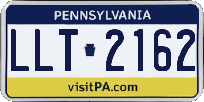 PA license plate LLT2162