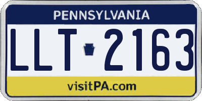 PA license plate LLT2163