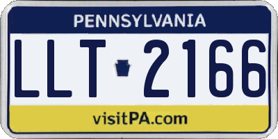 PA license plate LLT2166