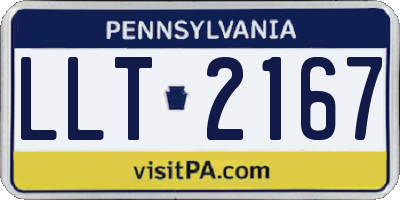 PA license plate LLT2167