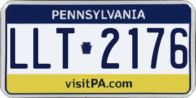 PA license plate LLT2176