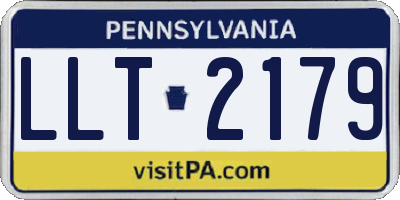 PA license plate LLT2179