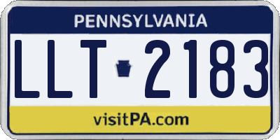 PA license plate LLT2183