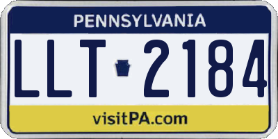 PA license plate LLT2184