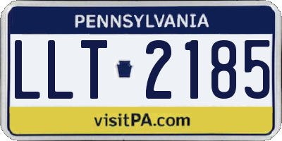 PA license plate LLT2185