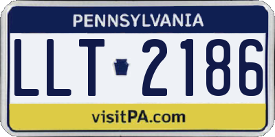 PA license plate LLT2186