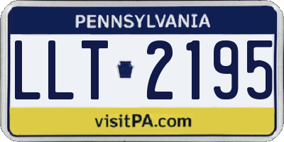 PA license plate LLT2195