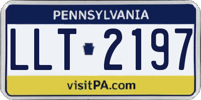 PA license plate LLT2197