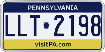 PA license plate LLT2198