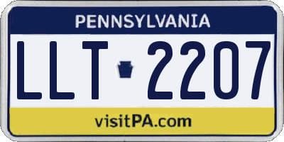 PA license plate LLT2207