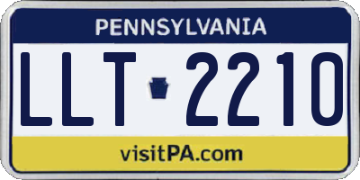 PA license plate LLT2210