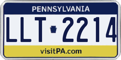 PA license plate LLT2214