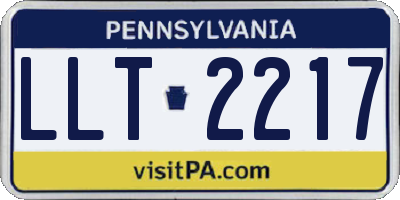 PA license plate LLT2217