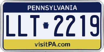PA license plate LLT2219