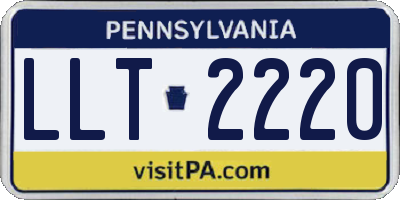 PA license plate LLT2220