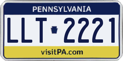 PA license plate LLT2221