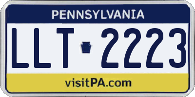PA license plate LLT2223