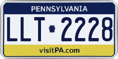 PA license plate LLT2228