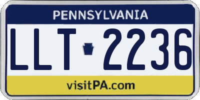 PA license plate LLT2236