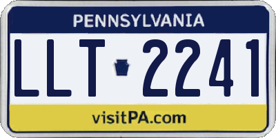 PA license plate LLT2241
