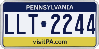 PA license plate LLT2244
