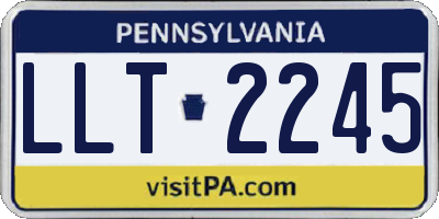 PA license plate LLT2245