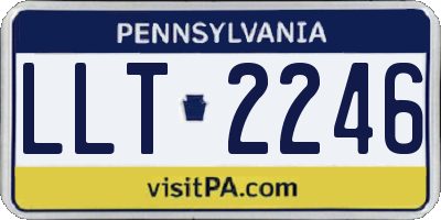 PA license plate LLT2246
