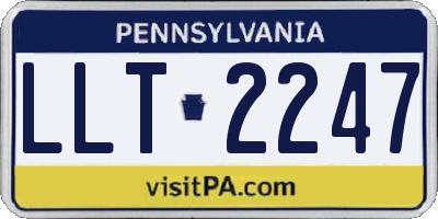 PA license plate LLT2247