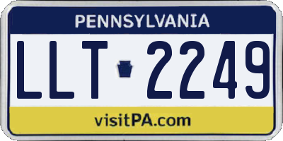 PA license plate LLT2249