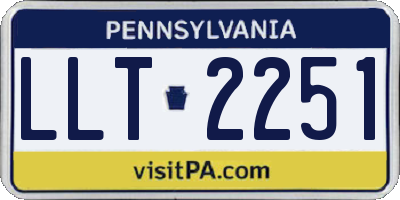 PA license plate LLT2251