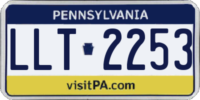 PA license plate LLT2253