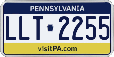 PA license plate LLT2255