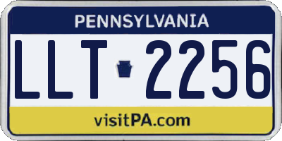 PA license plate LLT2256