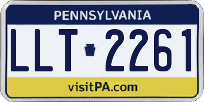 PA license plate LLT2261