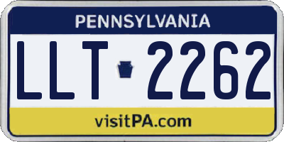 PA license plate LLT2262