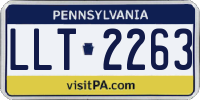 PA license plate LLT2263