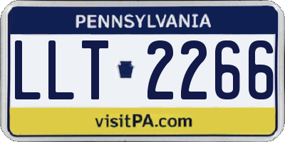 PA license plate LLT2266