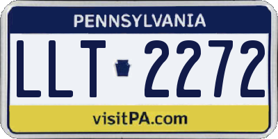 PA license plate LLT2272