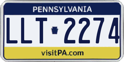 PA license plate LLT2274