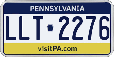 PA license plate LLT2276
