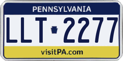 PA license plate LLT2277