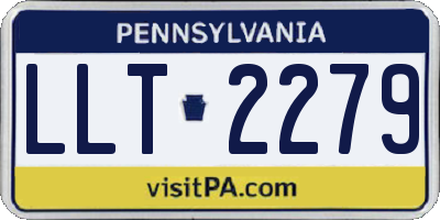 PA license plate LLT2279