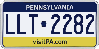 PA license plate LLT2282